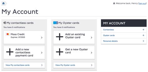 credit card contactless tfl|oyster contactless login.